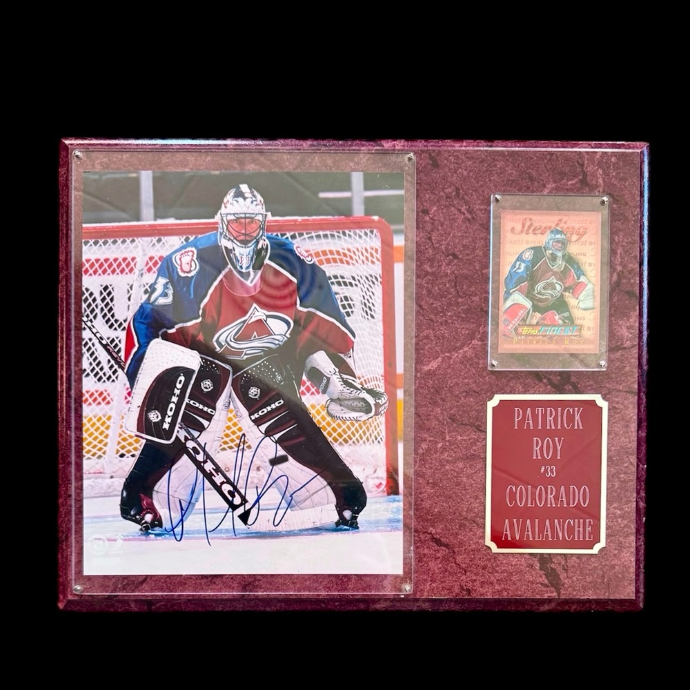 Patrick Roy Colorado Avalanche Plaque